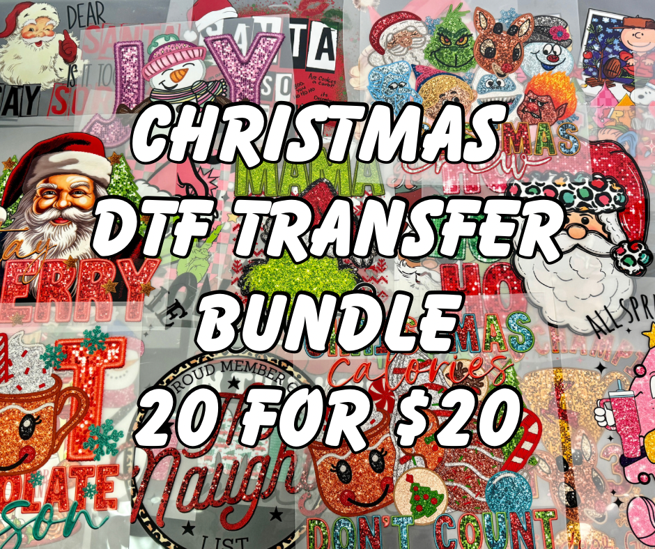 Christmas Ready to press transfer Bundle #6 Sublimation or DTF 22x5 foot  roll