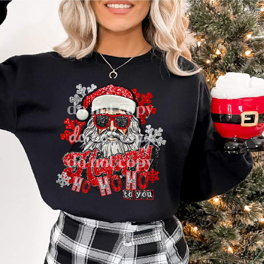 Happy Ho Ho Ho #1063 - Ready to Press DTF Transfer Full Color