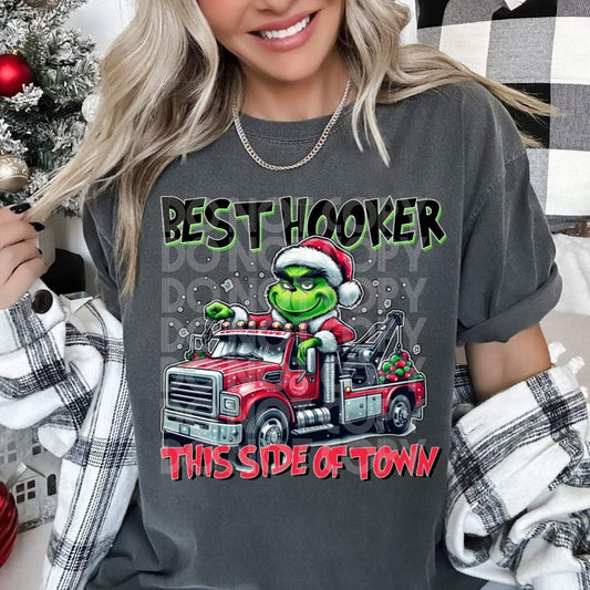 Tow Truck Driver Grinch #1165 - Ready to Press DTF Transfer Full Color