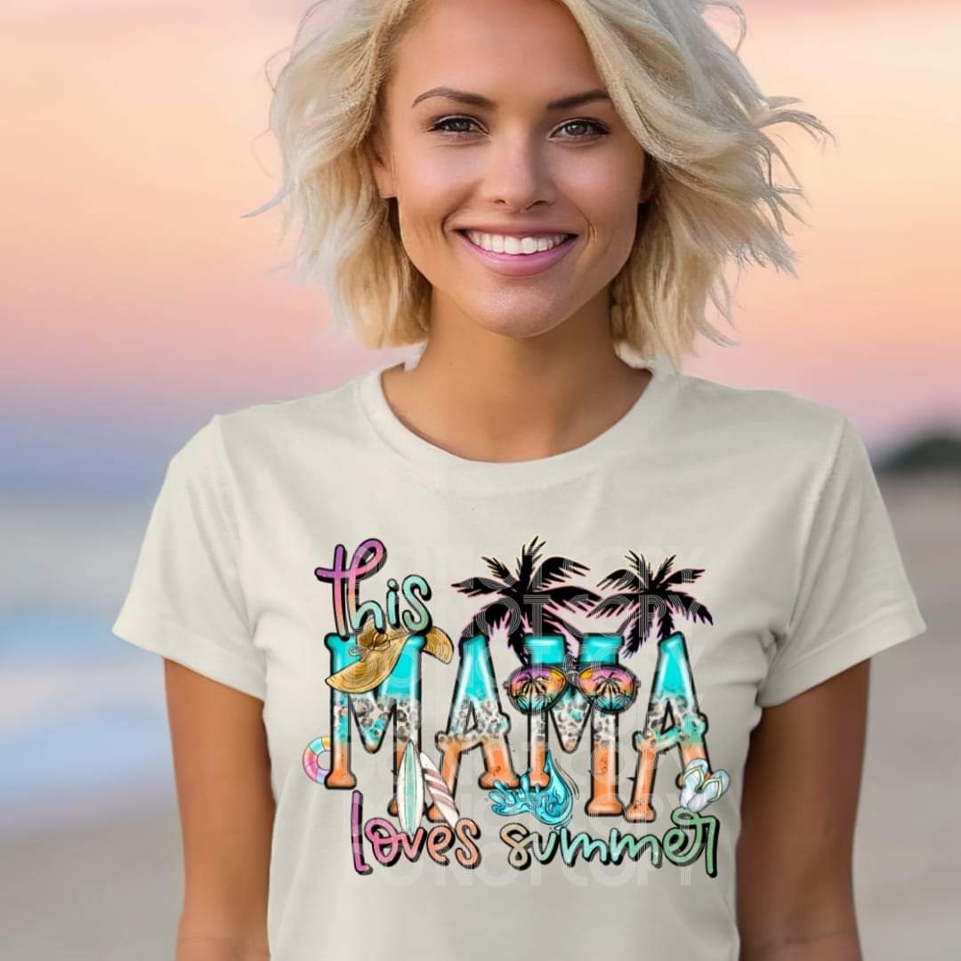 This Mama Loves Summer #1927 - Ready to Press DTF Transfer Full Color