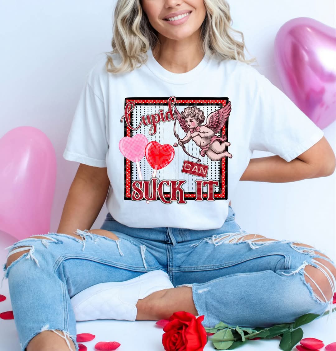 Cupid Can Suck It #4190 - Ready to Press DTF Transfer Full Color