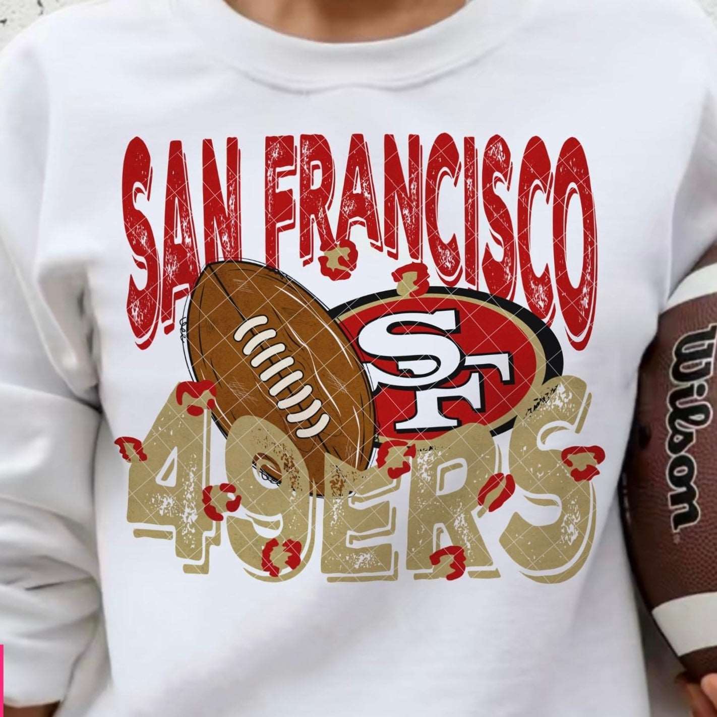 49ers #1554 - Ready to Press DTF Transfer Full Color