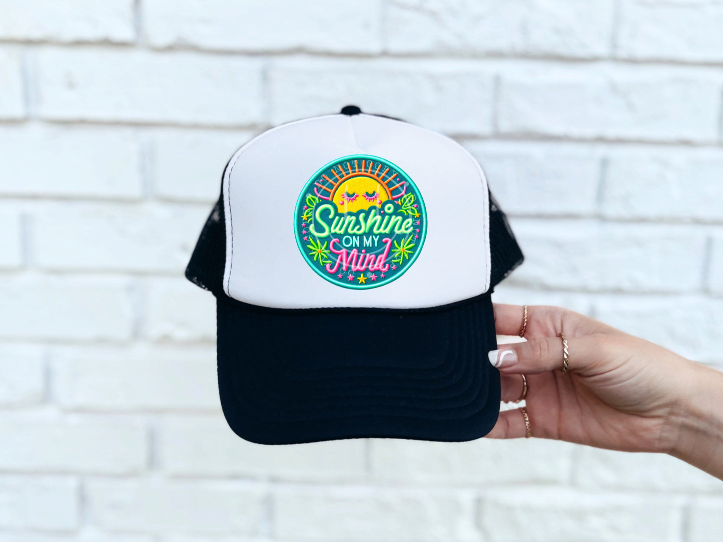 Sunshine On My Mind #3433 HAT PATCH ONLY - Ready to Press DTF Transfer Full Color