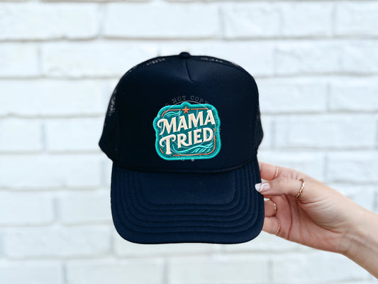 Mama Tried #3434 HAT PATCH ONLY - Ready to Press DTF Transfer Full Color