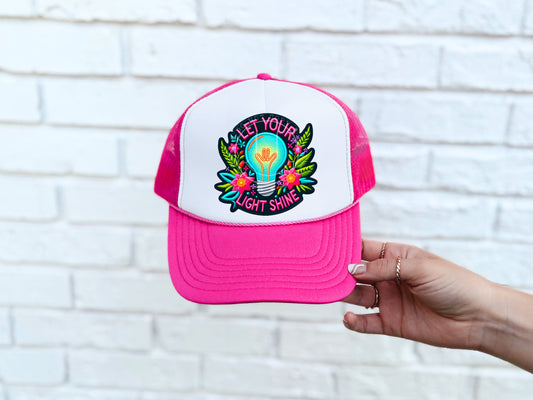 Let Your Light Shine #3430 HAT PATCH ONLY - Ready to Press DTF Transfer Full Color