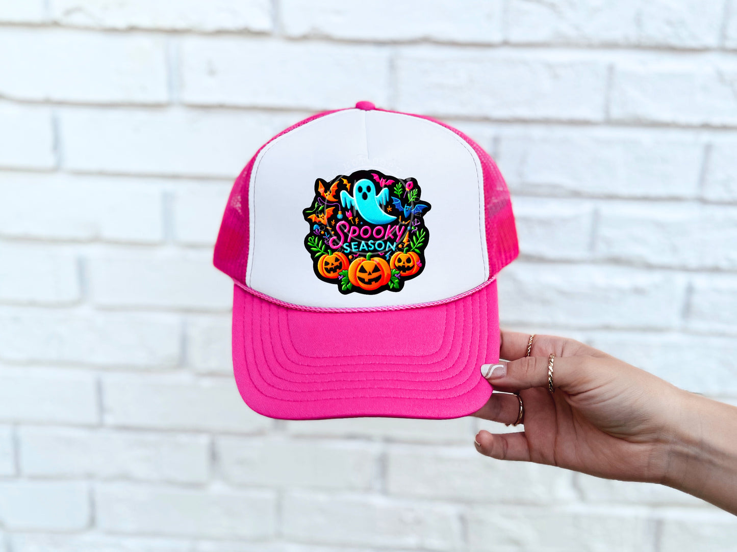 Spooky Season #3437 HAT PATCH ONLY - Ready to Press DTF Transfer Full Color