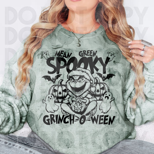 Mean Green Spooky #3841 - Ready to Press DTF Transfer Full Color