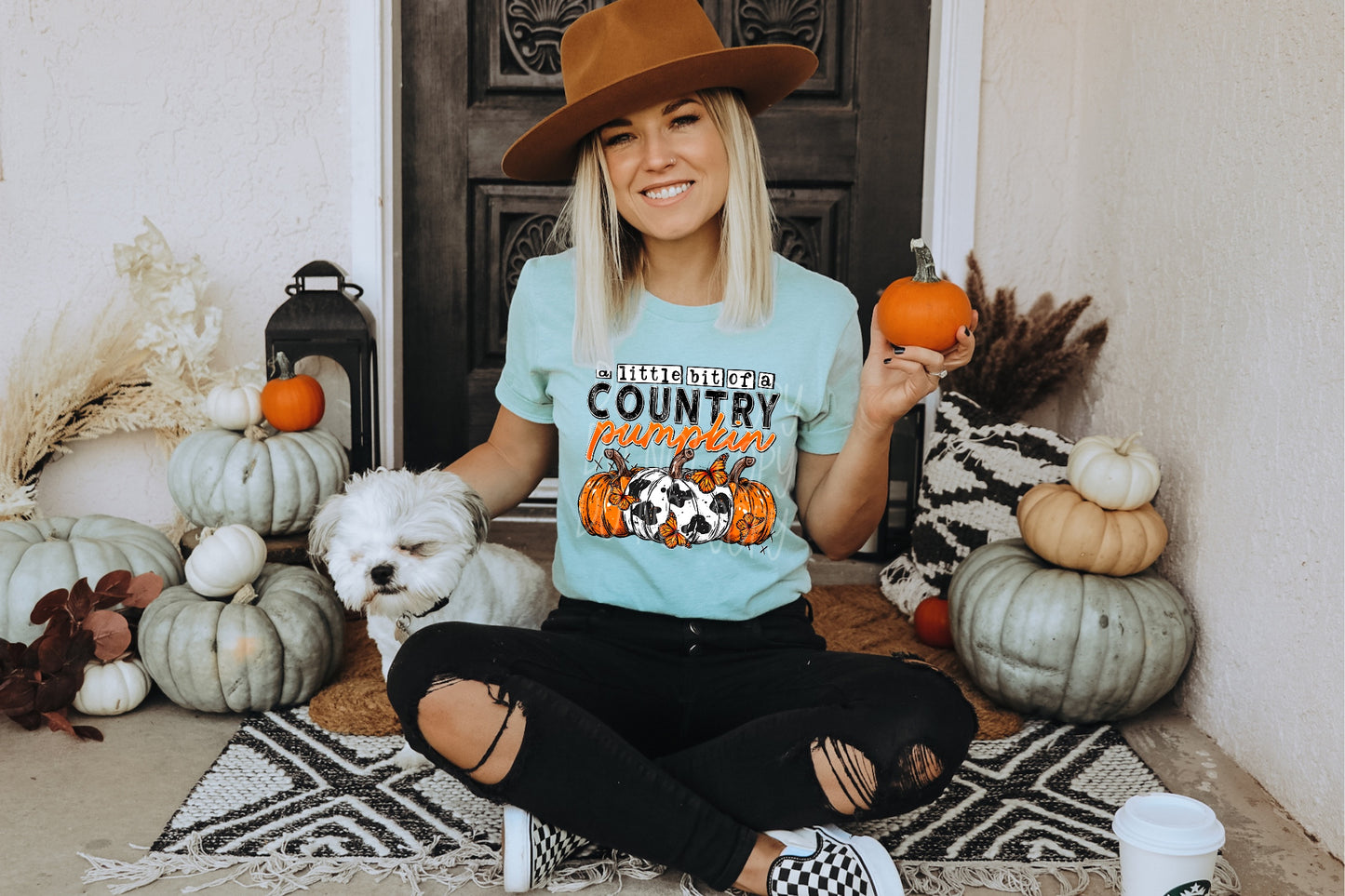 Country Pumpkin #3453 - Ready to Press DTF Transfer Full Color