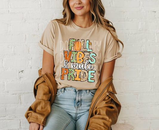 Fall Vibes and Mule Pride #3613 - Ready to Press DTF Transfer Full Color