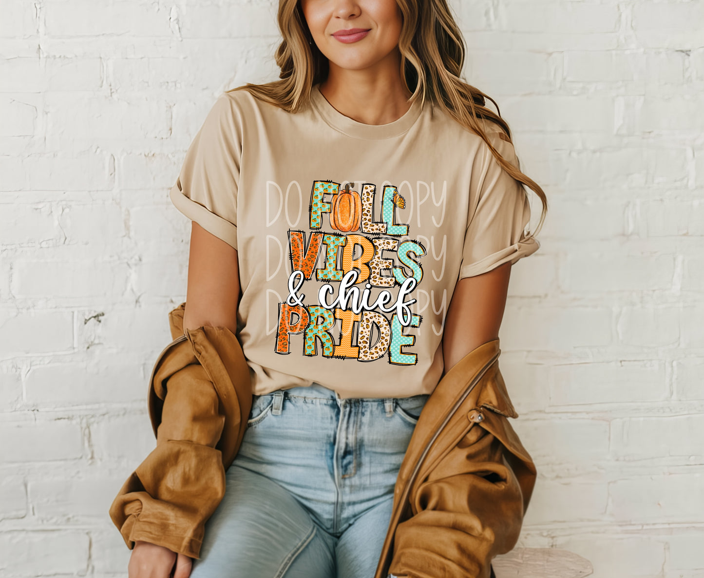 Fall Vibes and Chief Pride #3610 - Ready to Press DTF Transfer Full Color