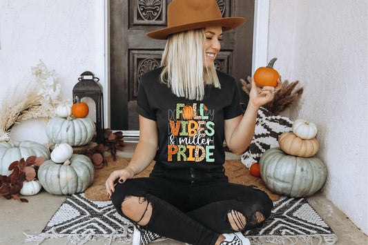 Fall Vibes and Miller Pride #3607 - Ready to Press DTF Transfer Full Color