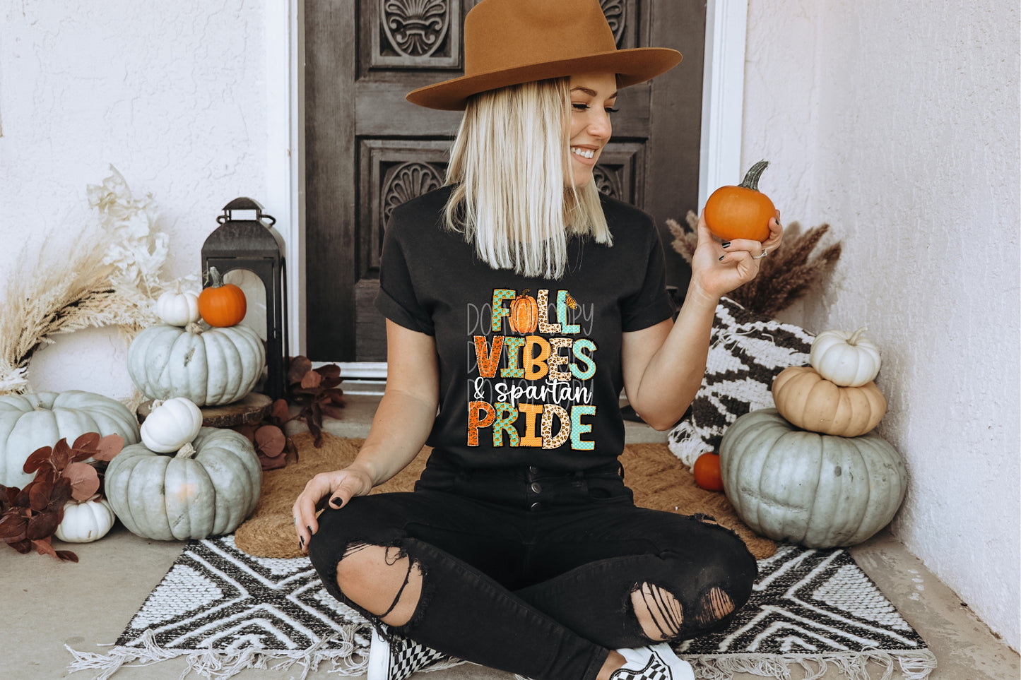 Fall Vibes and Spartan Pride #3603 - Ready to Press DTF Transfer Full Color