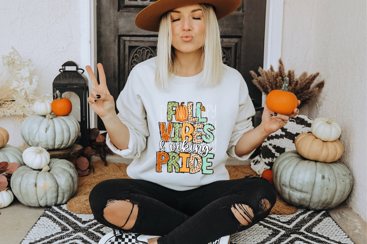 Fall Vibes and Viking Pride #3602 - Ready to Press DTF Transfer Full Color