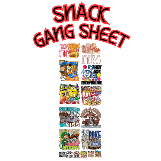 Snack Premade 22x60 DTF Gang Sheet