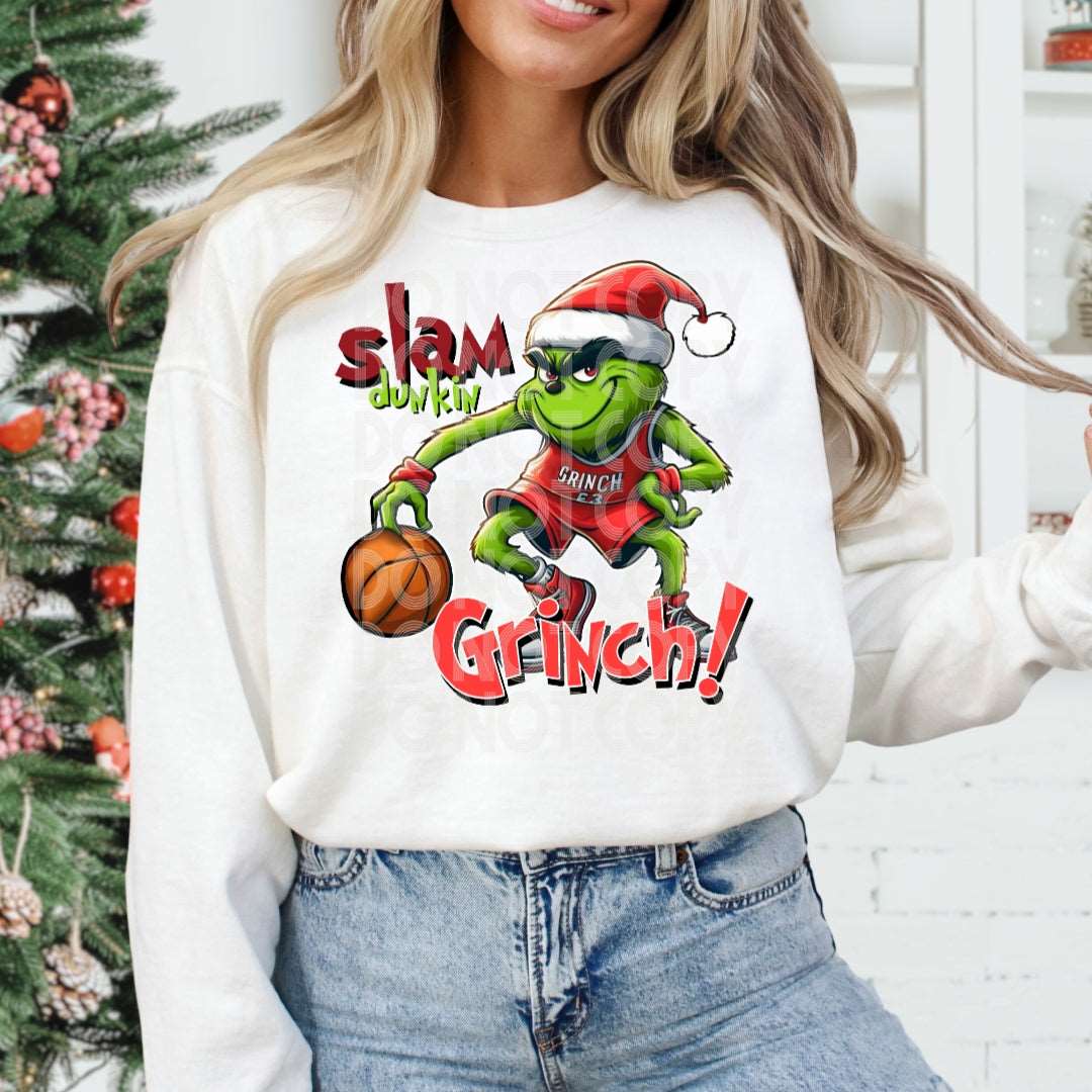 Basketball Grinch #1220 - Ready to Press DTF Transfer Full Color