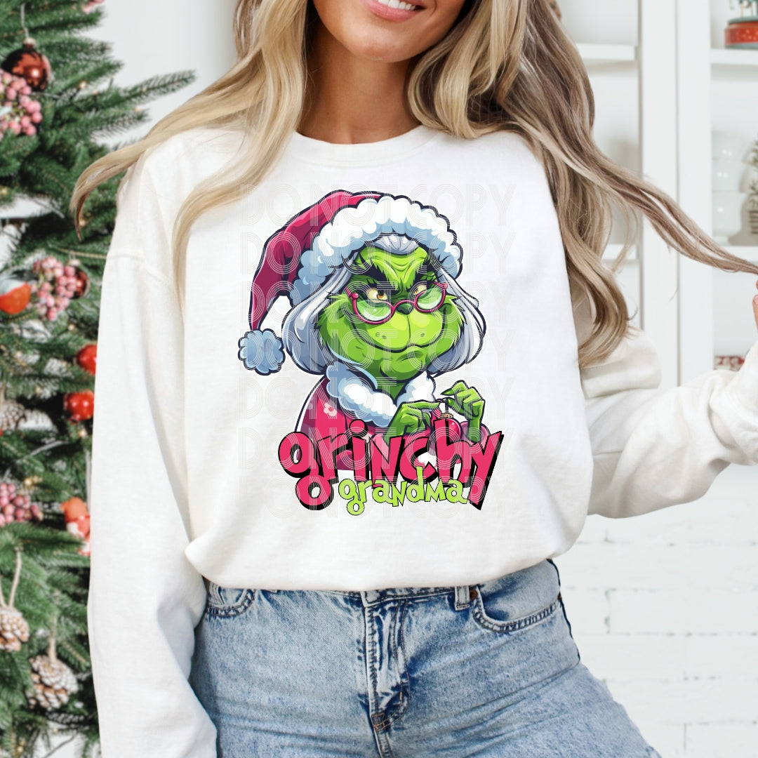 Grandma Grinch #1211 - Ready to Press DTF Transfer Full Color