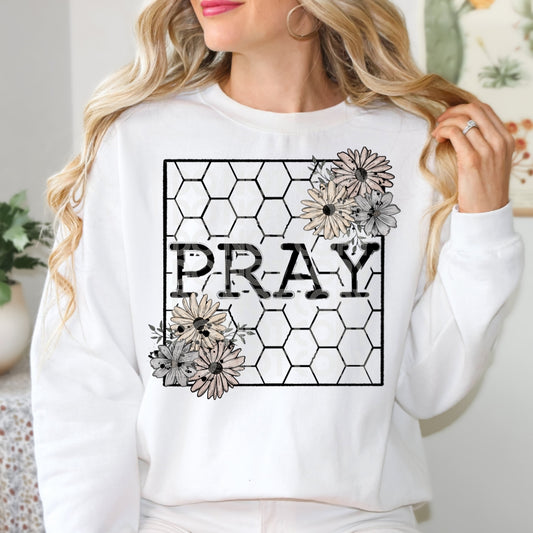 Pray #1519  - Ready to Press DTF Transfer Full Color