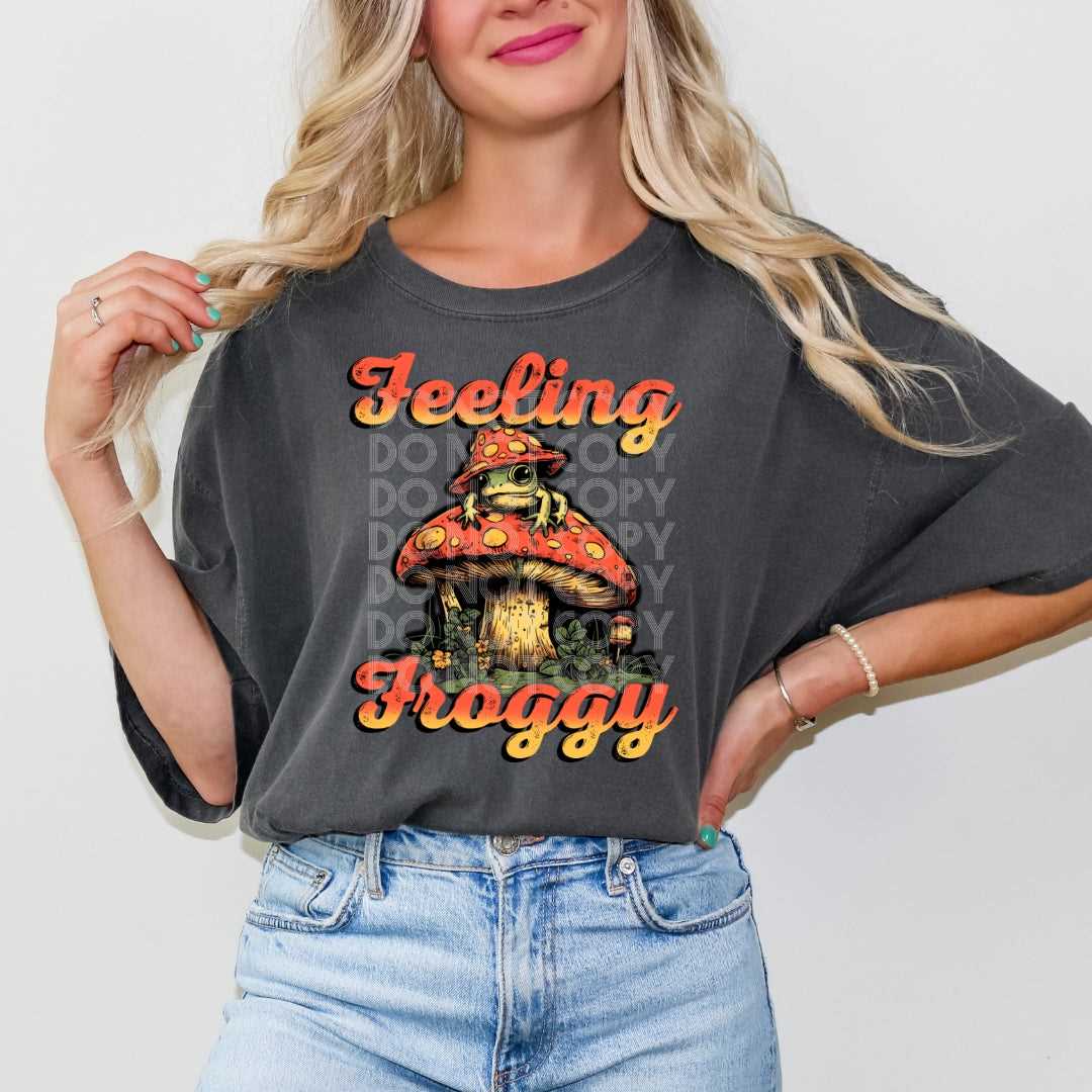 Feeling Froggy #1559  - Ready to Press DTF Transfer Full Color