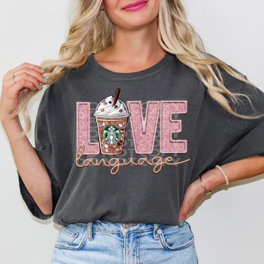 Love Language Starbucks #1611  - Ready to Press DTF Transfer Full Color