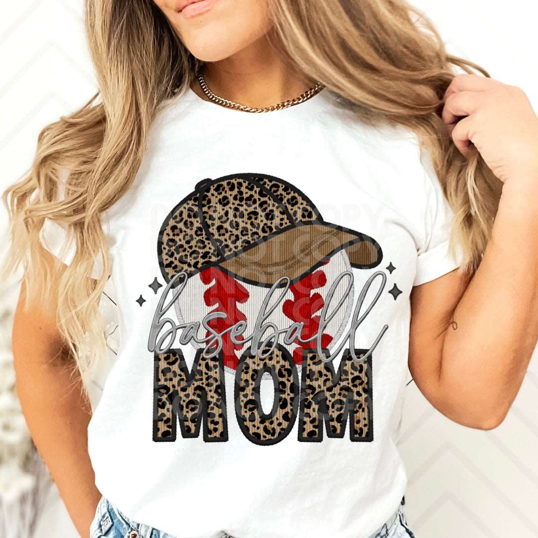 Baseball Mom Hat #1770 - Ready to Press DTF Transfer Full Color