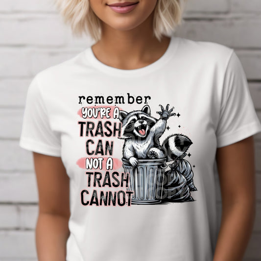 Remember Youre A Trash Can Not A Trash Cannot #1821 - Ready to Press DTF Transfer Full Color