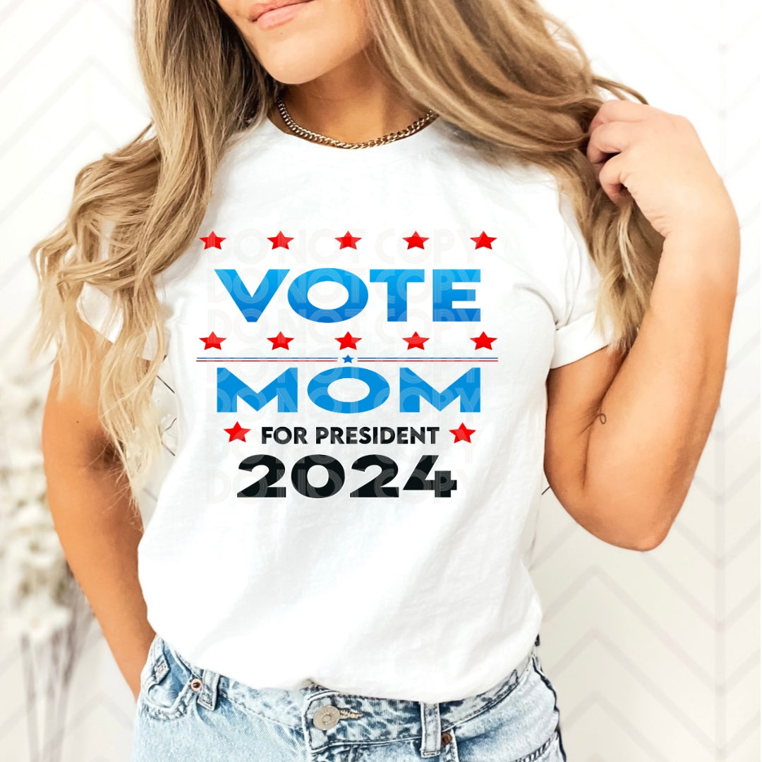 Vote Mom #2000 - Ready to Press DTF Transfer Full Color