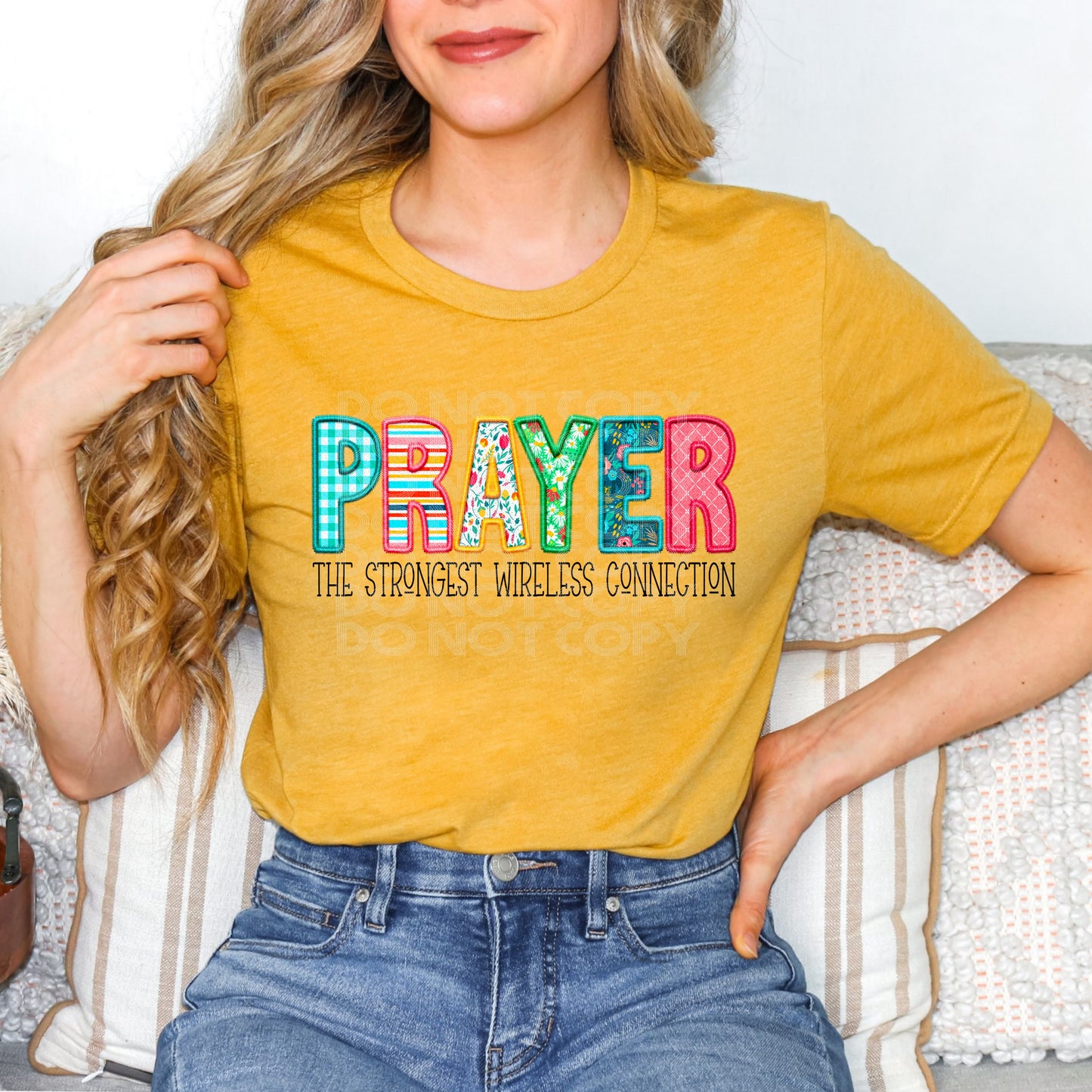 Prayer Strongest  #3021 - Ready to Press DTF Transfer Full Color - Pro Blanks