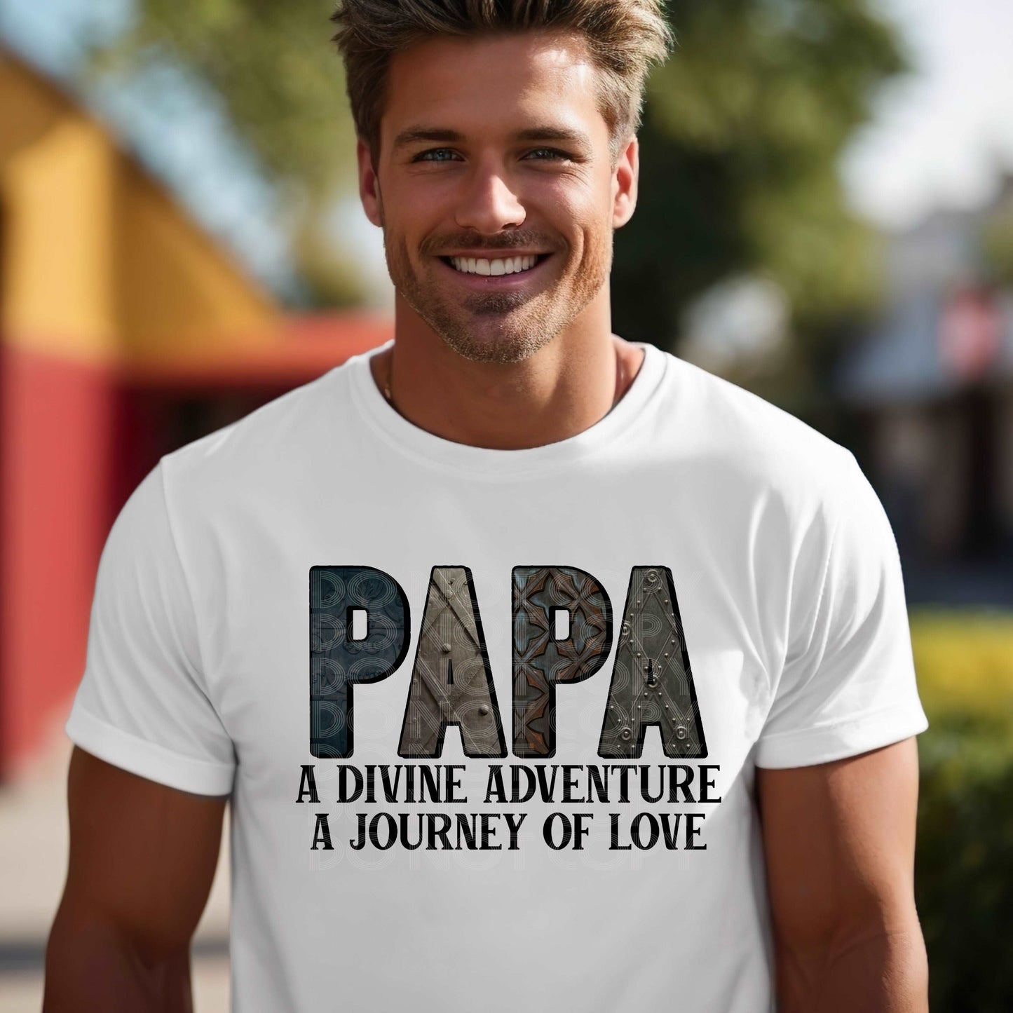 Divine Adventure Papa #3237 - Ready to Press DTF Transfer Full Color