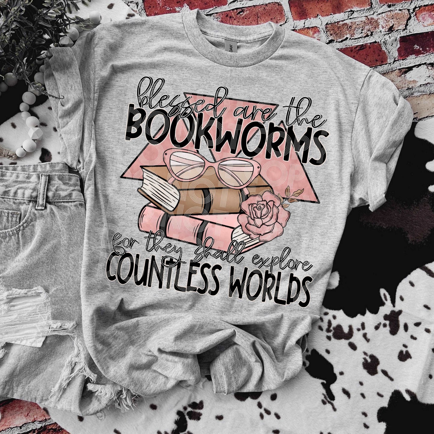 Blessed Are The Bookworms #3339 - Ready to Press DTF Transfer Full Color