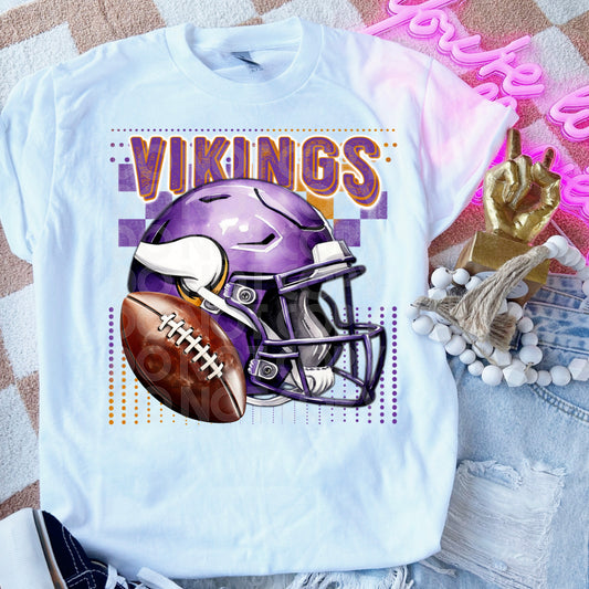 Vikings #3535 - Ready to Press DTF Transfer Full Color