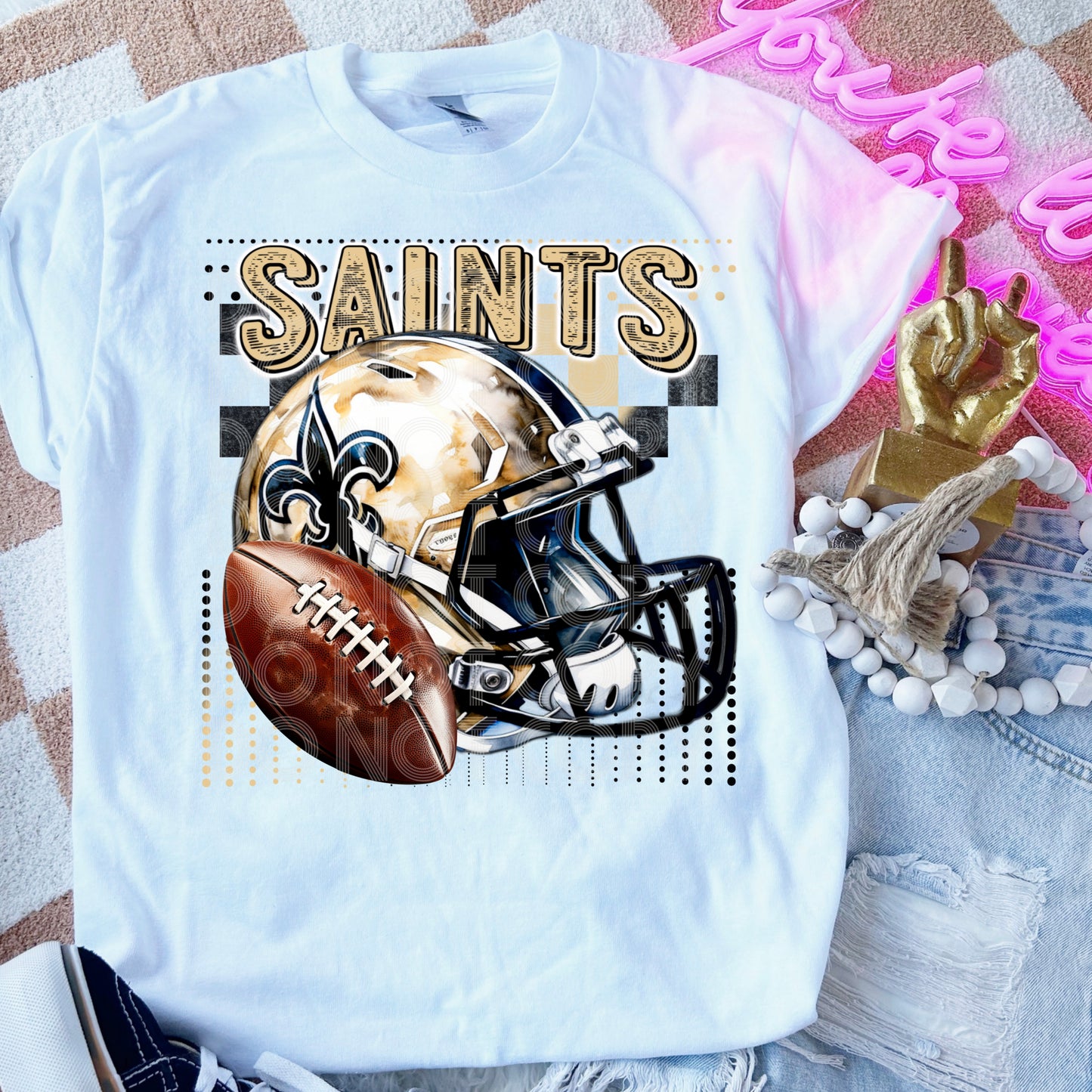 Saints #3527 - Ready to Press DTF Transfer Full Color