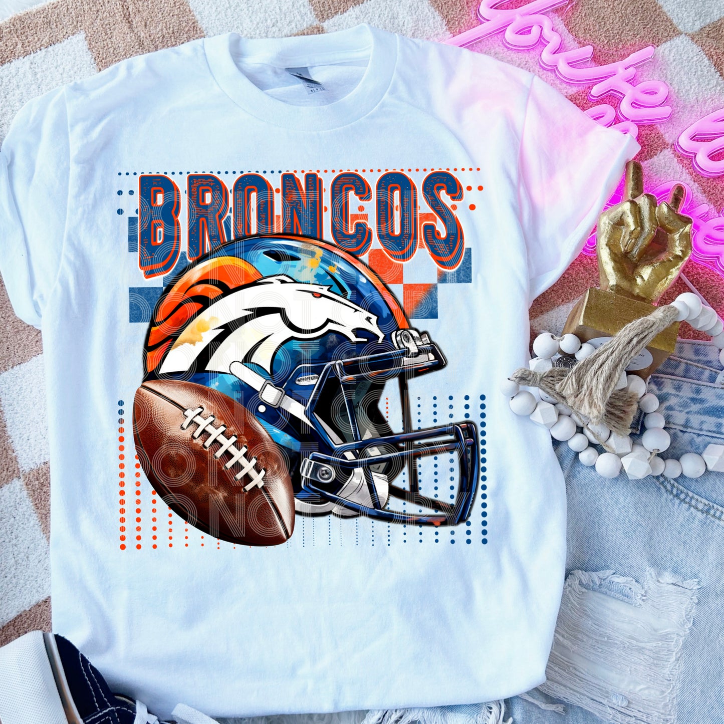 Broncos #3542 - Ready to Press DTF Transfer Full Color