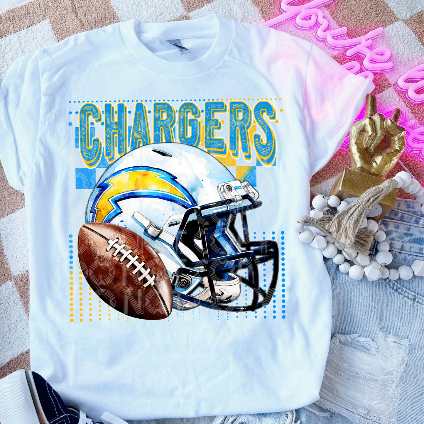 Chargers #3524 - Ready to Press DTF Transfer Full Color