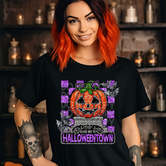 Take Me To Halloweentown #3814 - Ready to Press DTF Transfer Full Color