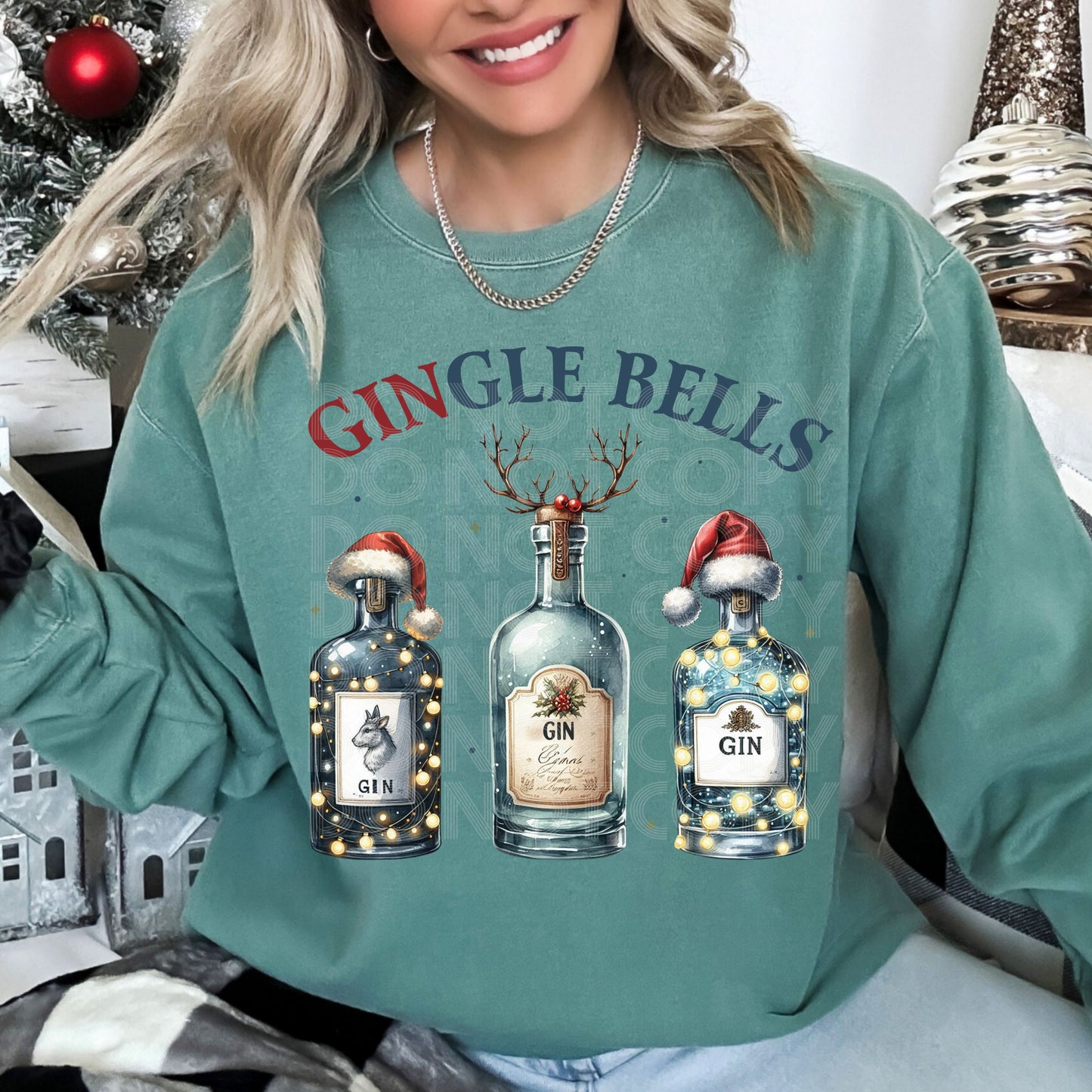 GinGle Bells #4114 - Ready to Press DTF Transfer Full Color