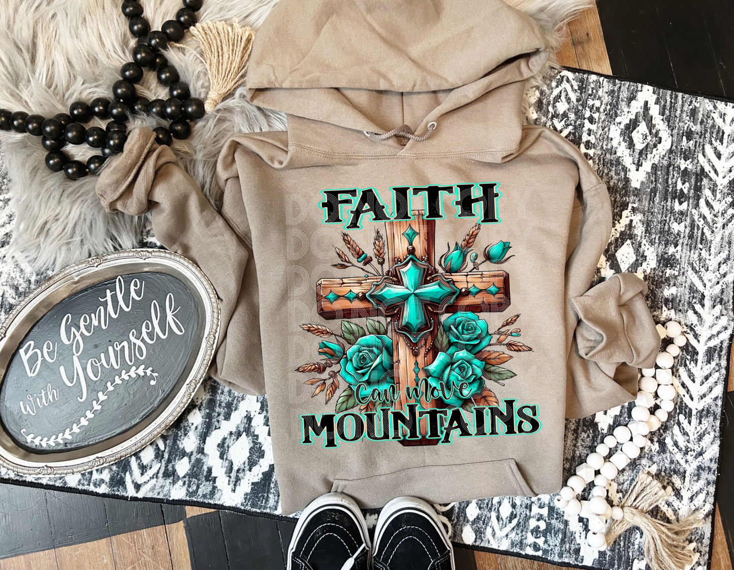 Faith Can Move Mountains #4204 - Ready to Press DTF Transfer Full Color