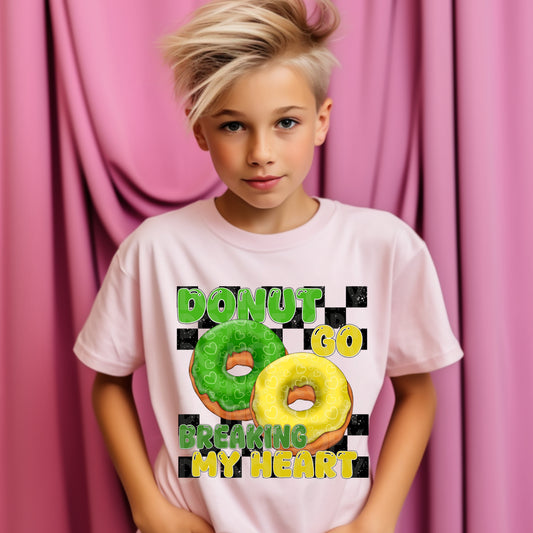 Donut Go Breaking My Heart Green #4209 - Ready to Press DTF Transfer Full Color