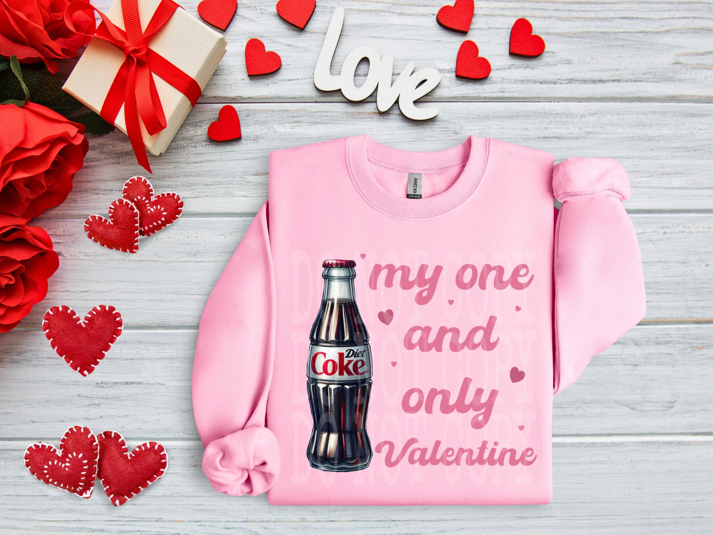 Diet Coke Valentine #4313 - Ready to Press DTF Transfer Full Color