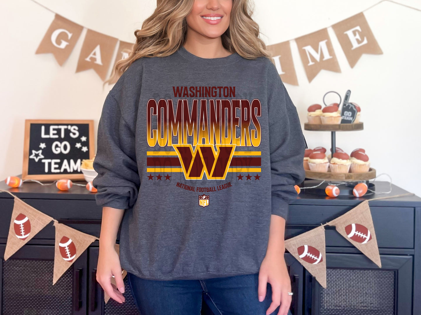 Commanders #4345 - Ready to Press DTF Transfer Full Color