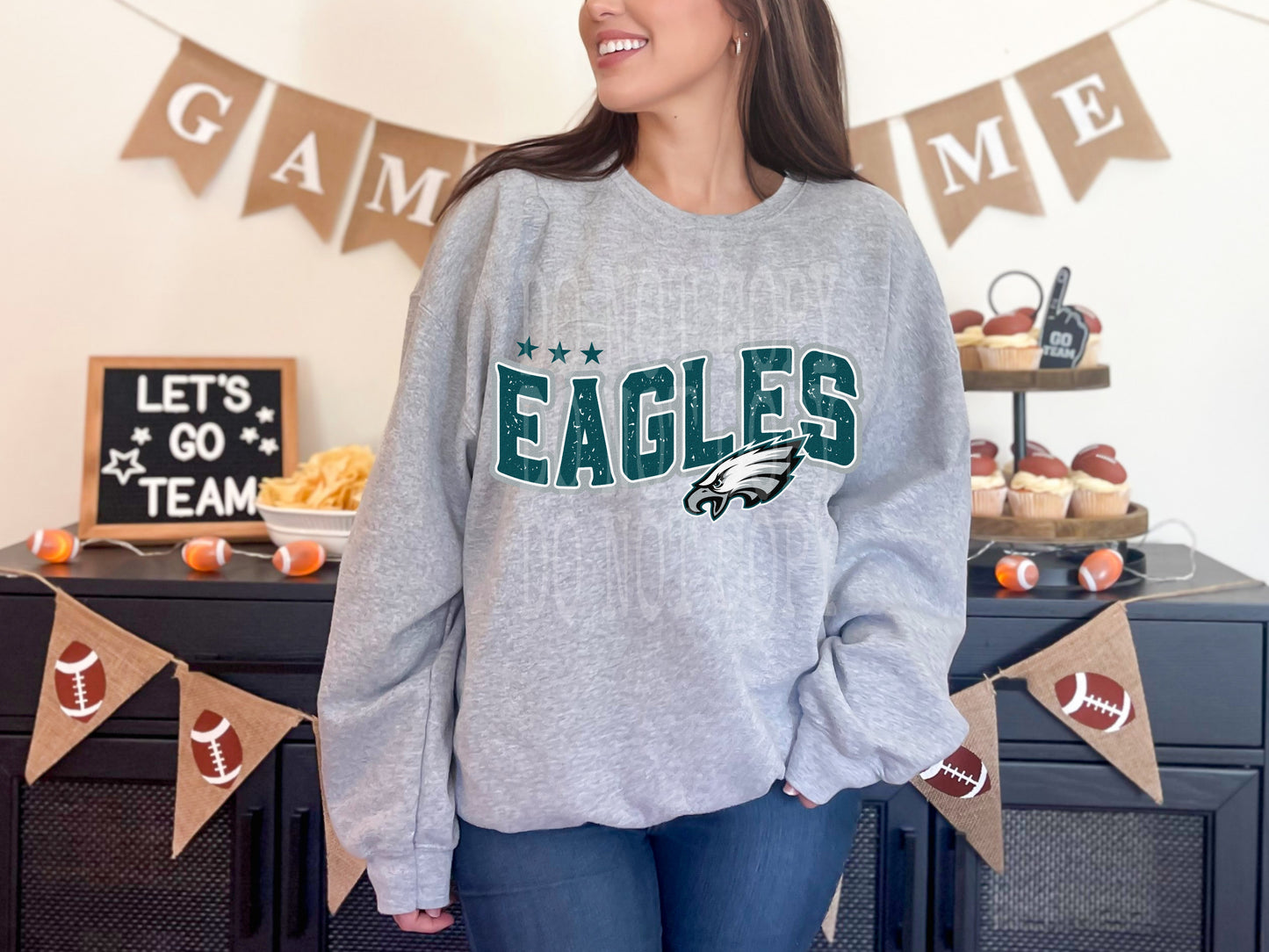 Eagles Distressed #4369 - Ready to Press DTF Transfer Full Color