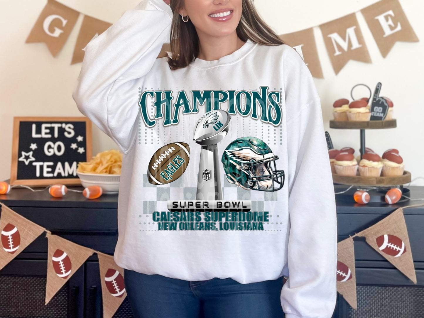 Eagles Trophy Champions #4513 - Ready to Press DTF Transfer Full Color