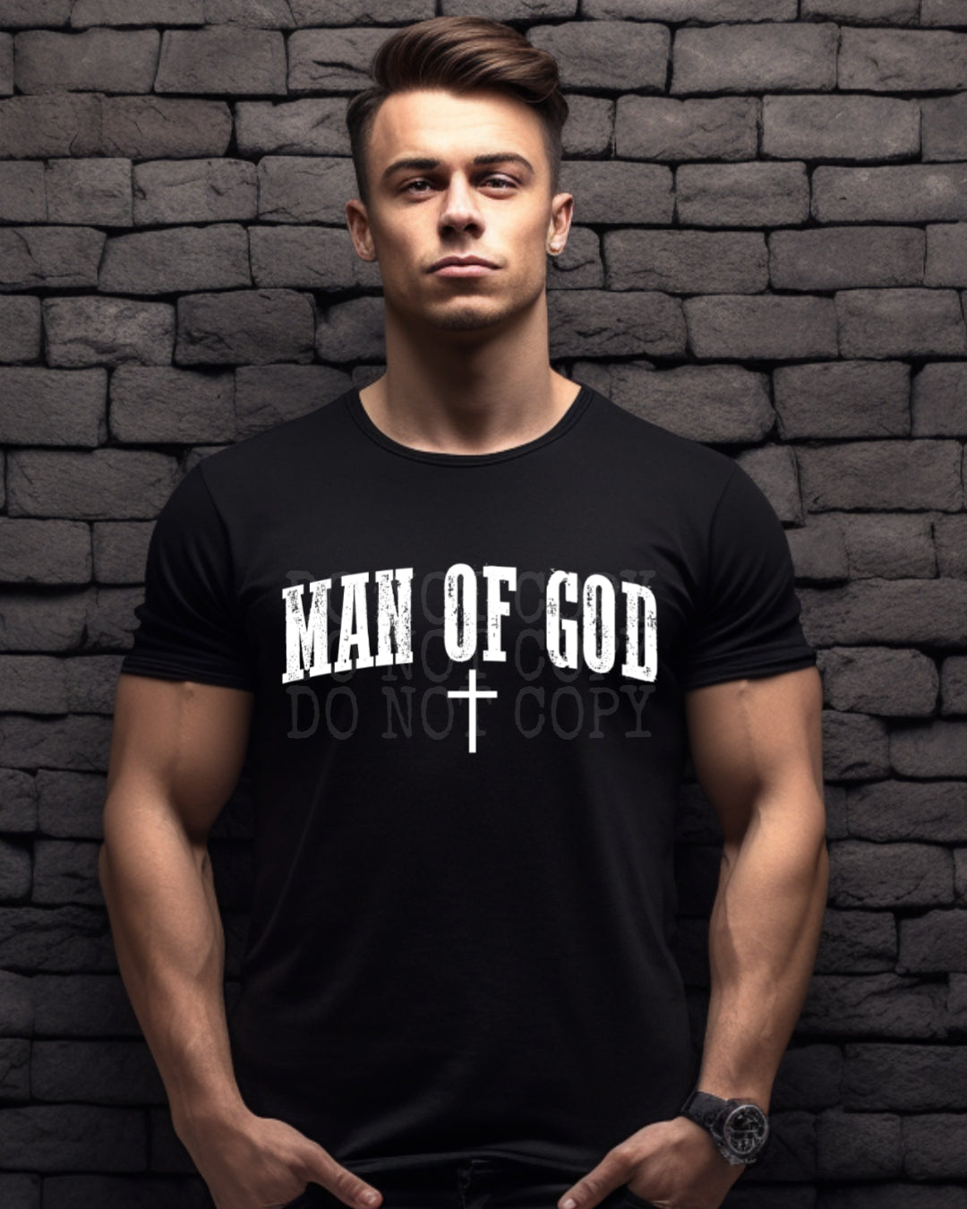 Man Of God #4553 - Ready to Press DTF Transfer Full Color