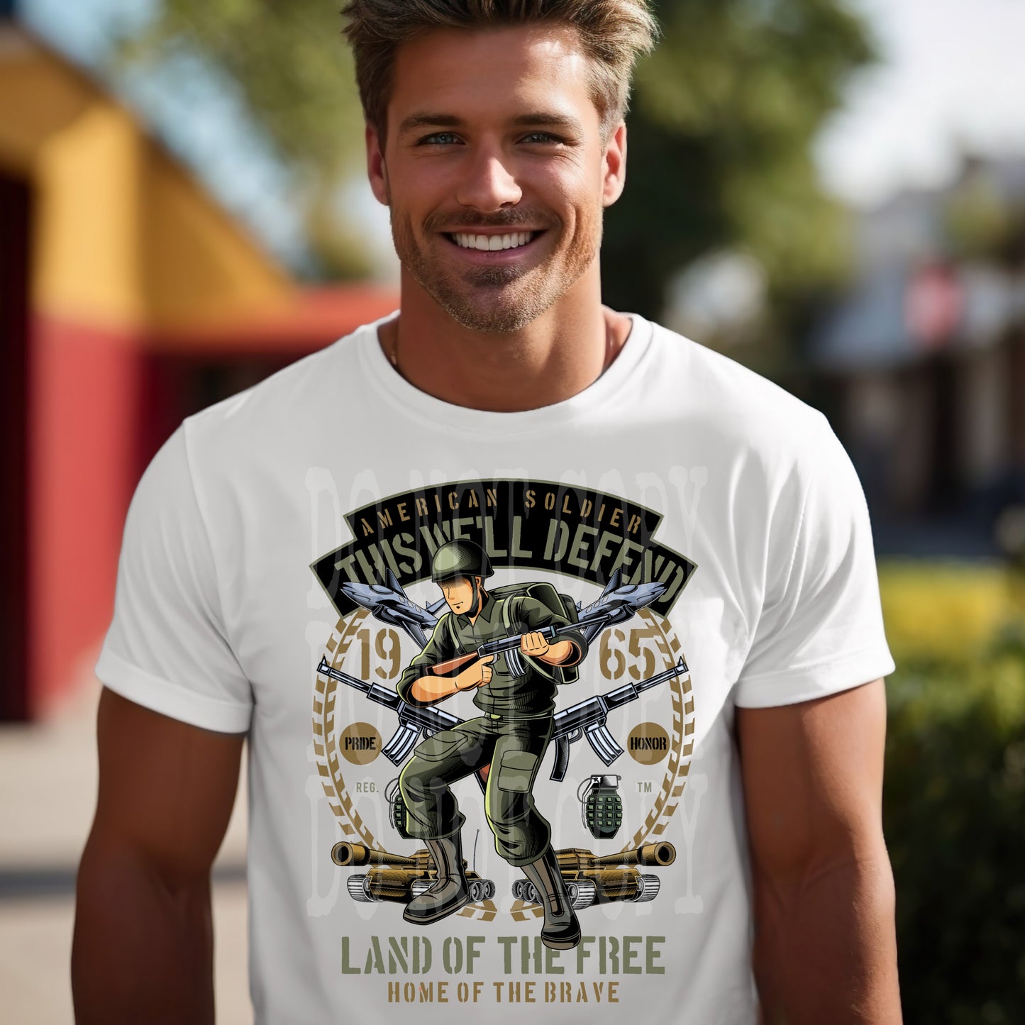 American Solider #4567 - Ready to Press DTF Transfer Full Color