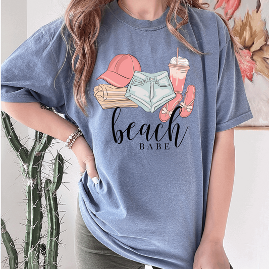 Beach Babe- Ready to Press DTF Transfer Full Color