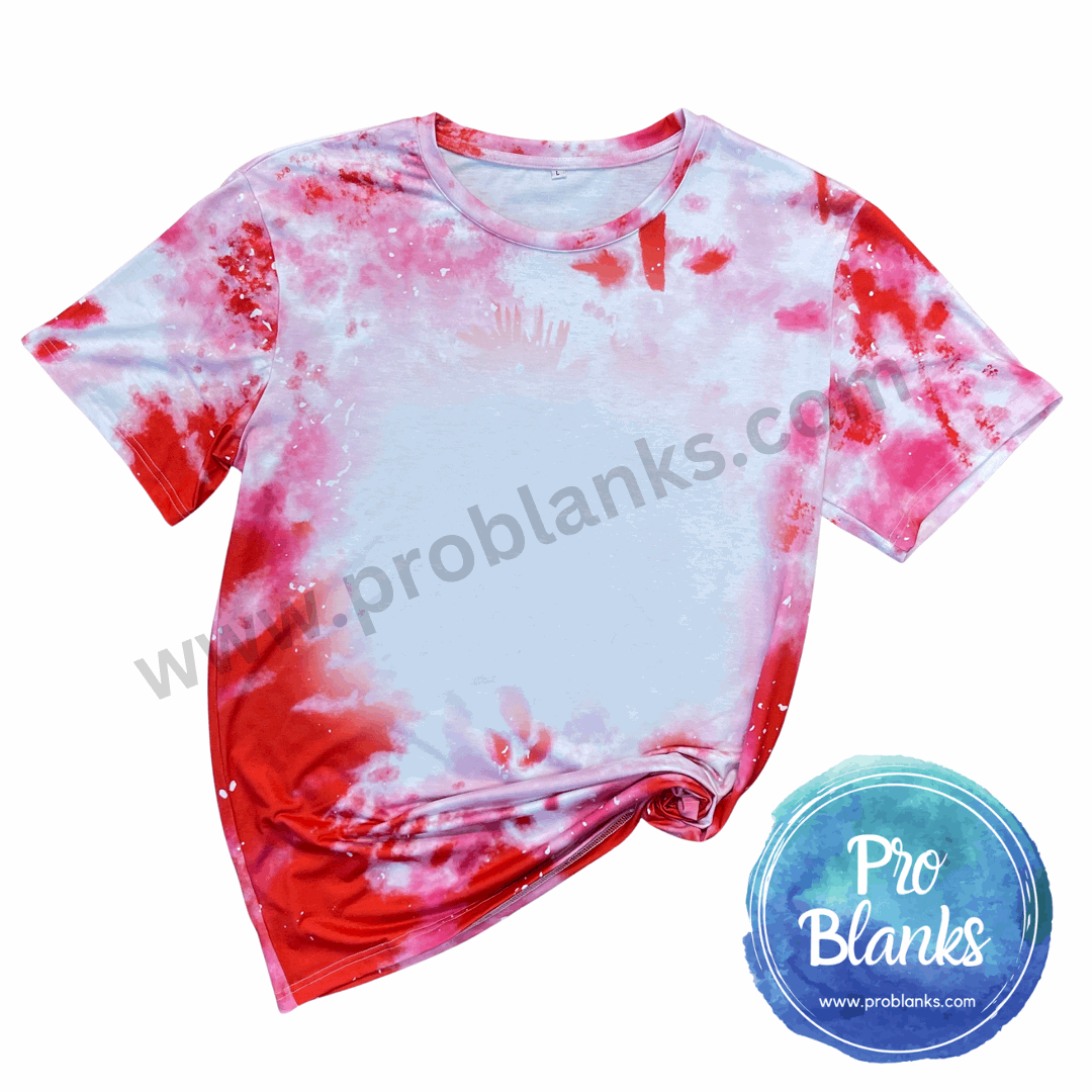 *SALE*  RTS - ADULT - WATERCOLOR- Faux Bleached 100% Polyester T-shirts - Pro Blanks