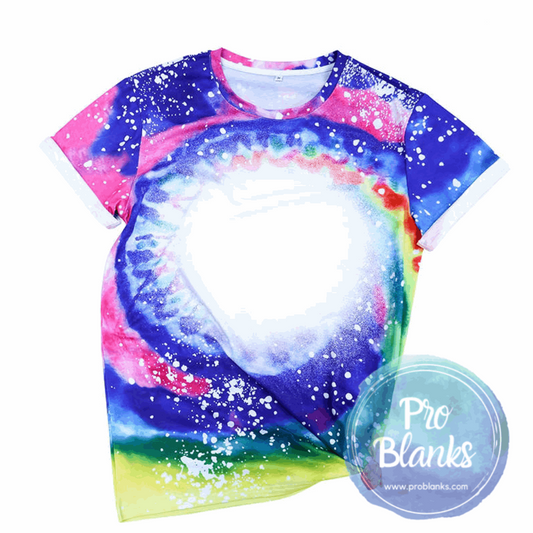 *SALE* RTS-  ADULT - Tie Dye - Faux Bleached 100% Polyester T-shirts - Pro Blanks