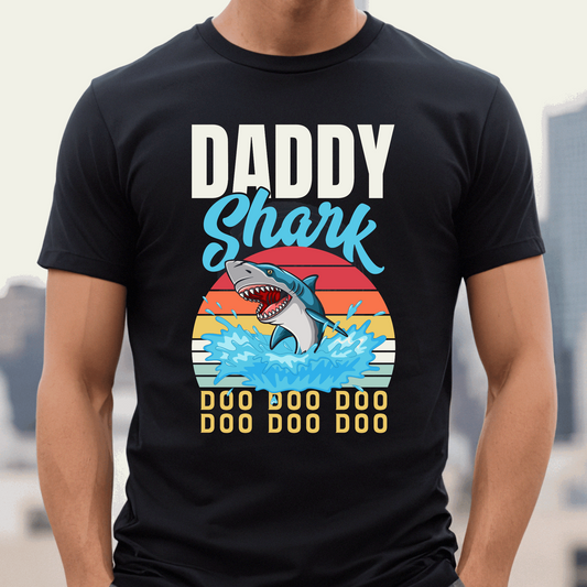 Daddy Shark - Ready to Press DTF Transfer Full Color