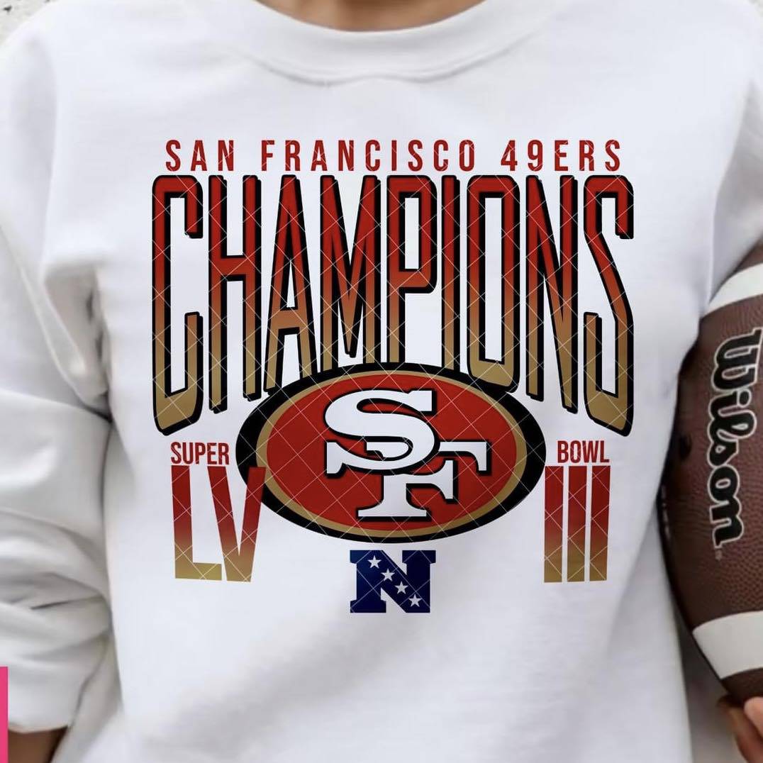 49ers SB Champs #1596  - Ready to Press DTF Transfer Full Color