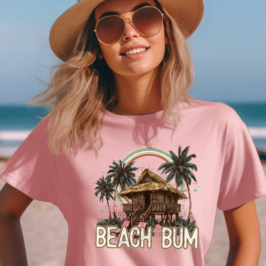 Beach Bum #2054 - Ready to Press DTF Transfer Full Color