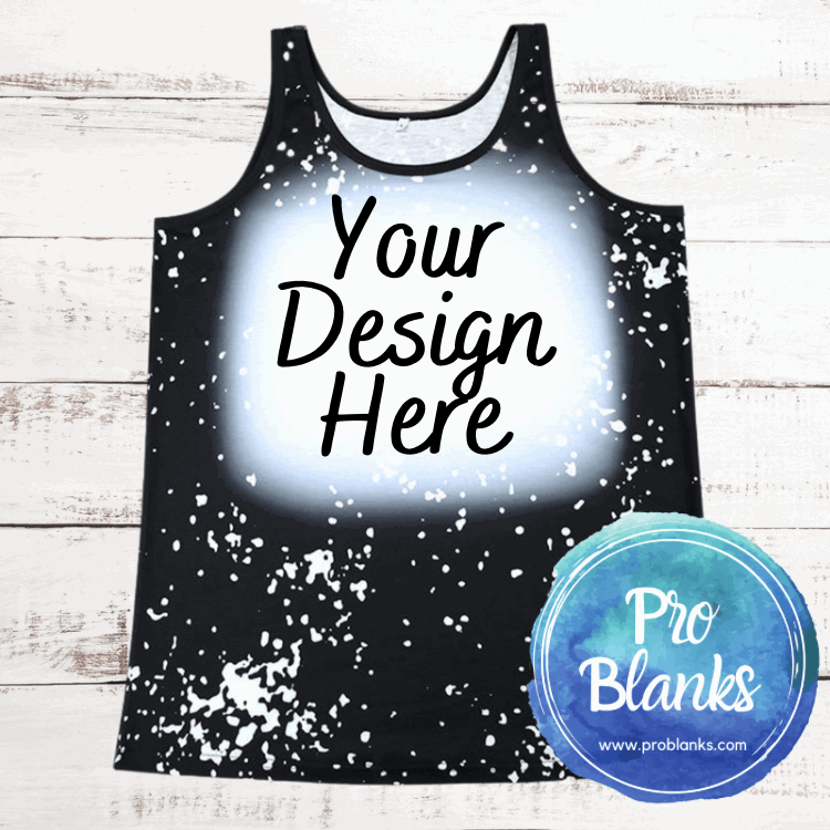 Black Faux Bleach Tank Mock-Up Digital Download